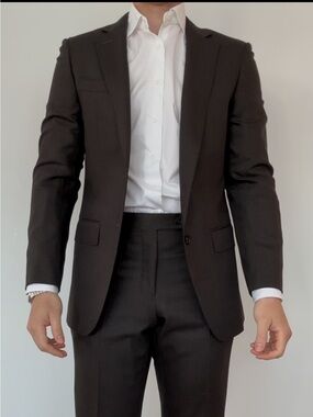 Dark Brown Spier & Mackay Two-Piece Suit - Tailored Fit